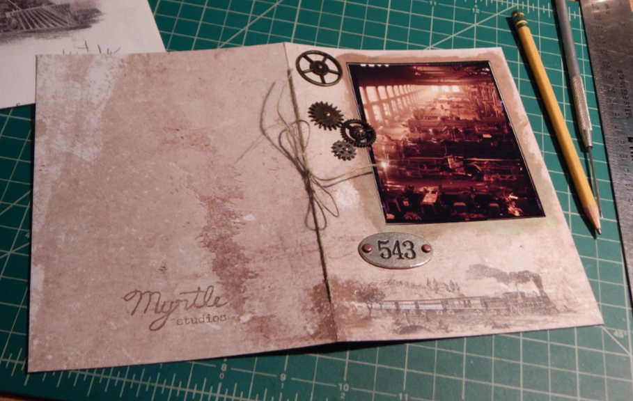 Full open front and back of train card