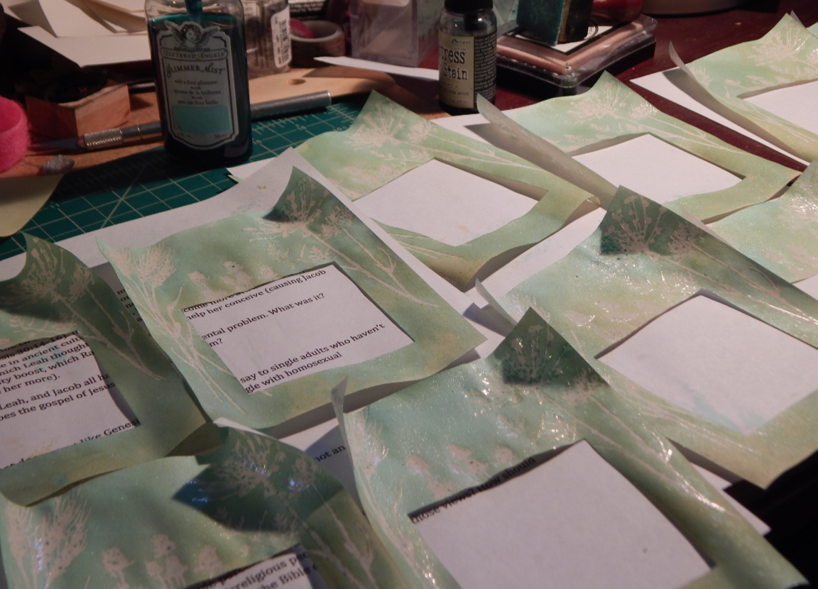 Inked and stamped paper