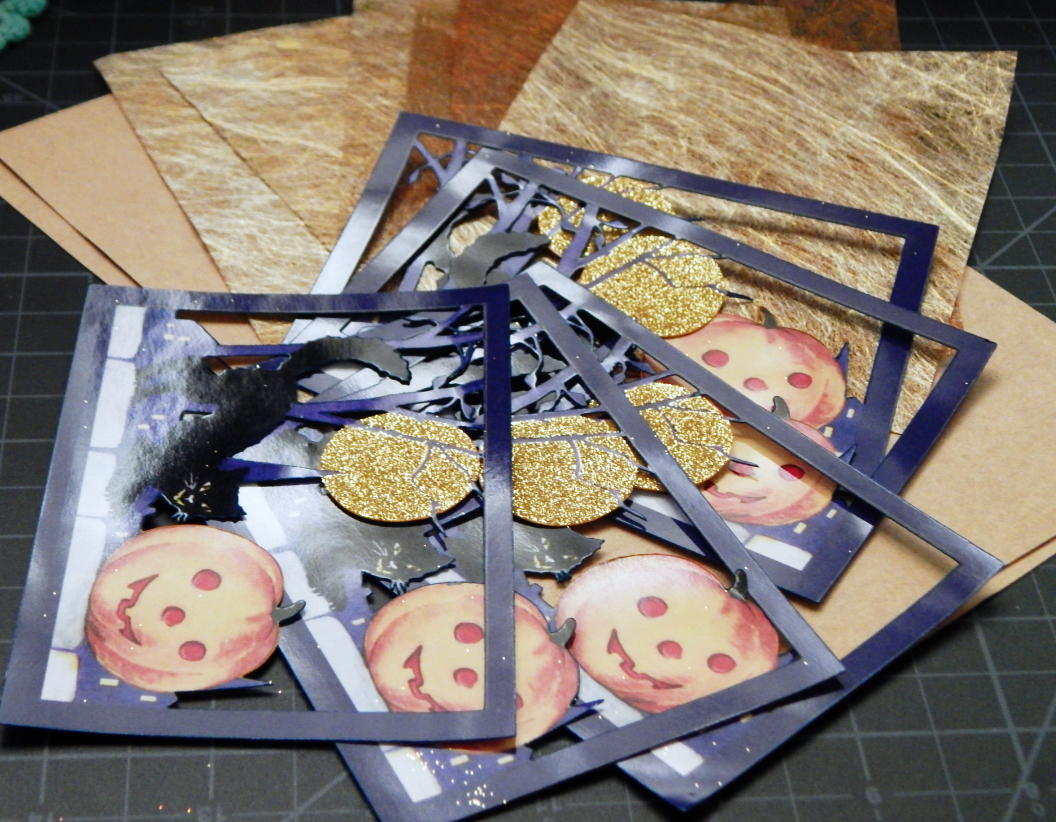 Cat and Pumpkin card elements