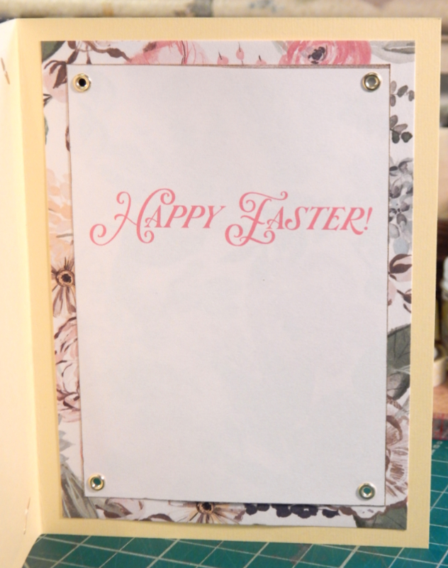 Easter bird card inside