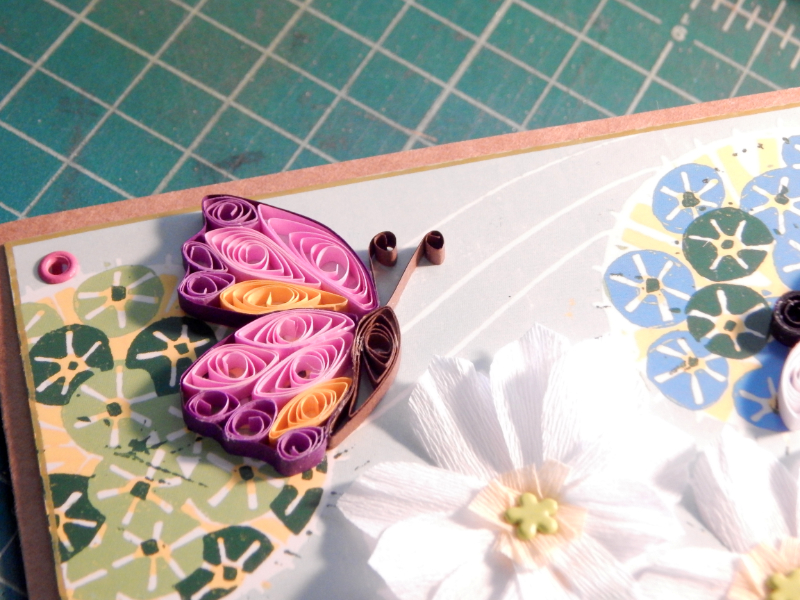 Quilled butterfly detail