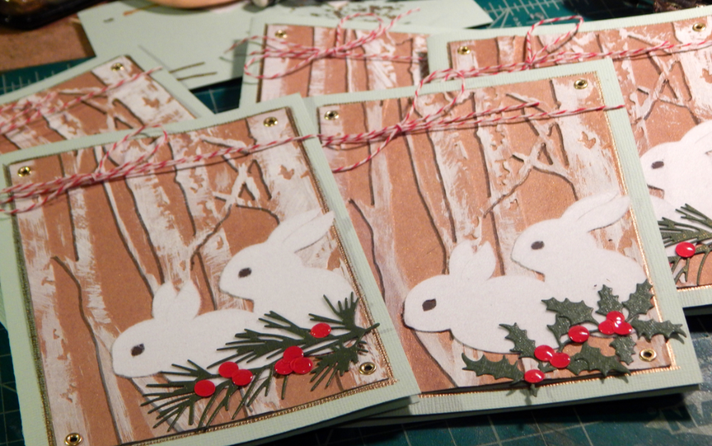 Christmas bunny cards