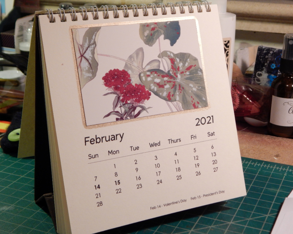 Finished flip calendar