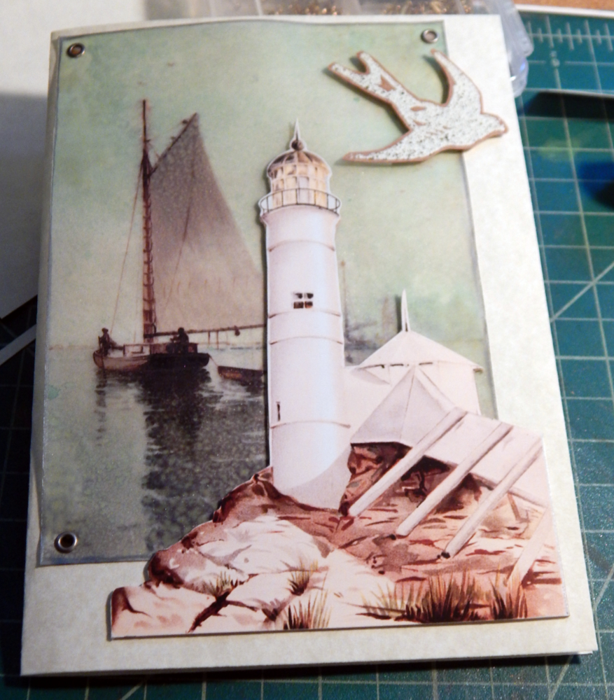 Finished lighthouse card