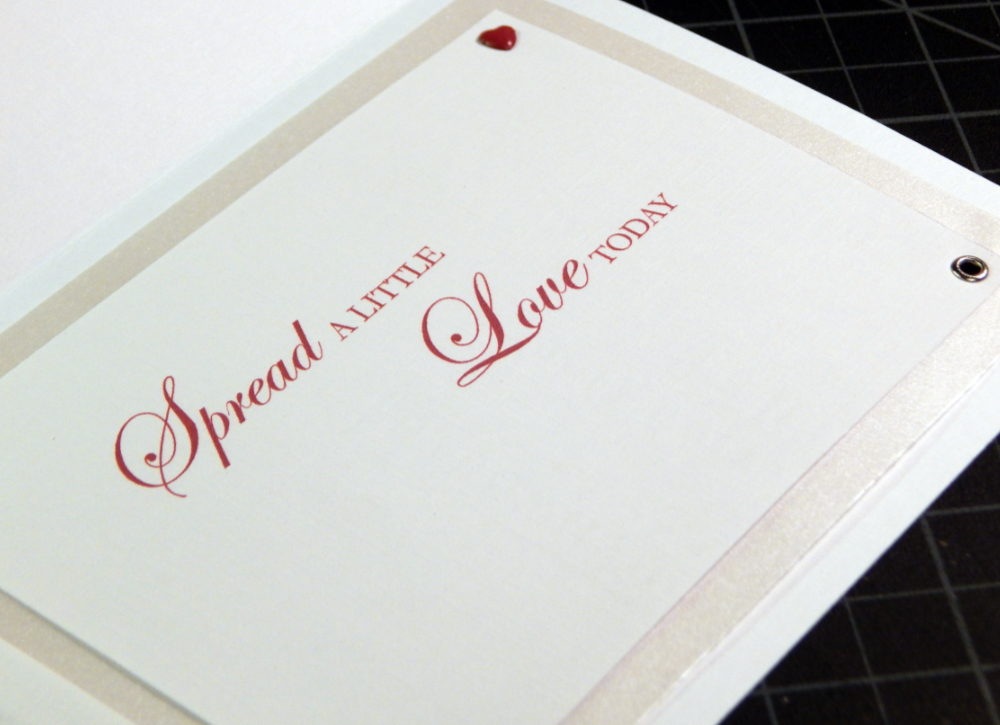 Inside of Spread the Love Card