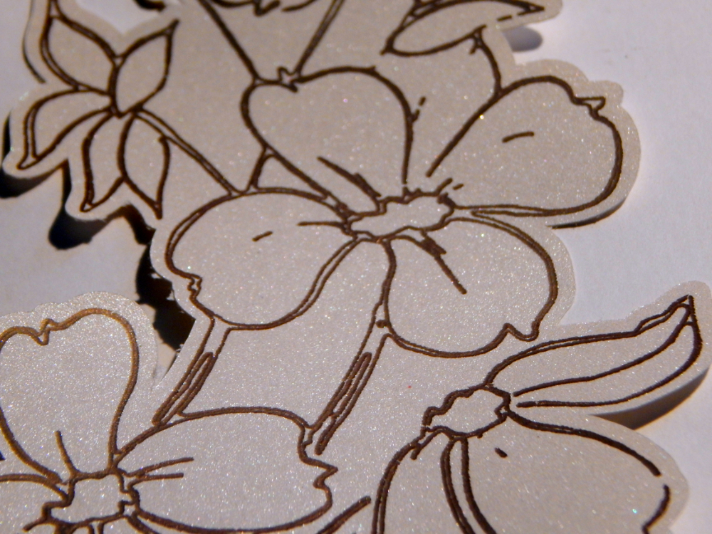 Foiled flower detail