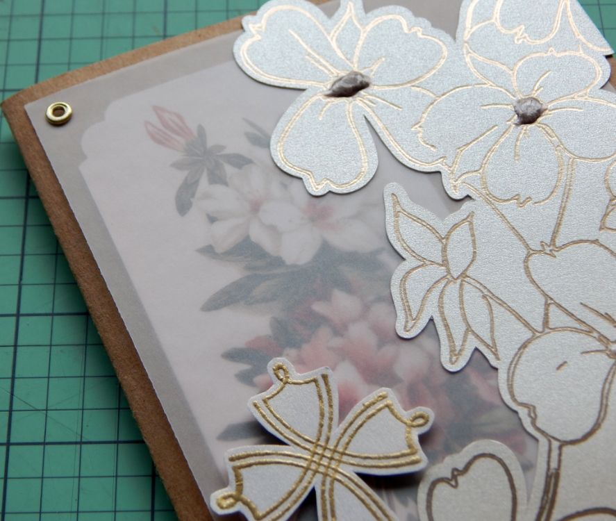 Detail of layers over flowers