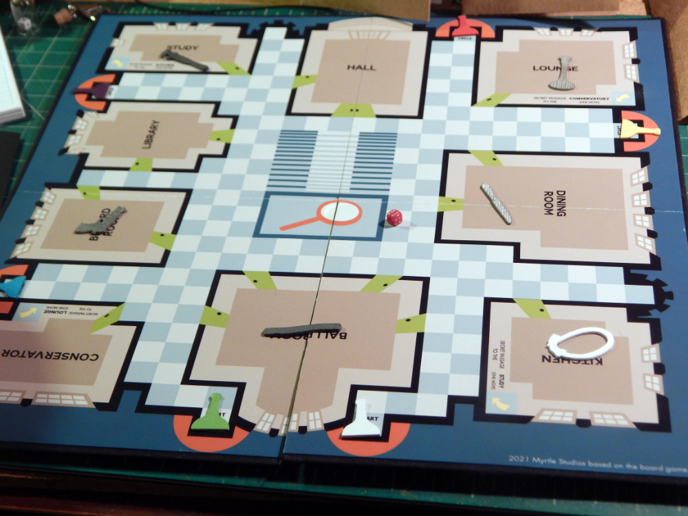 Finished game board and pieces