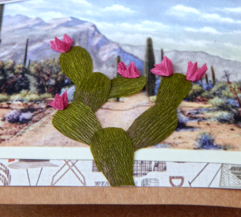 Prickly pear out of crepe paper