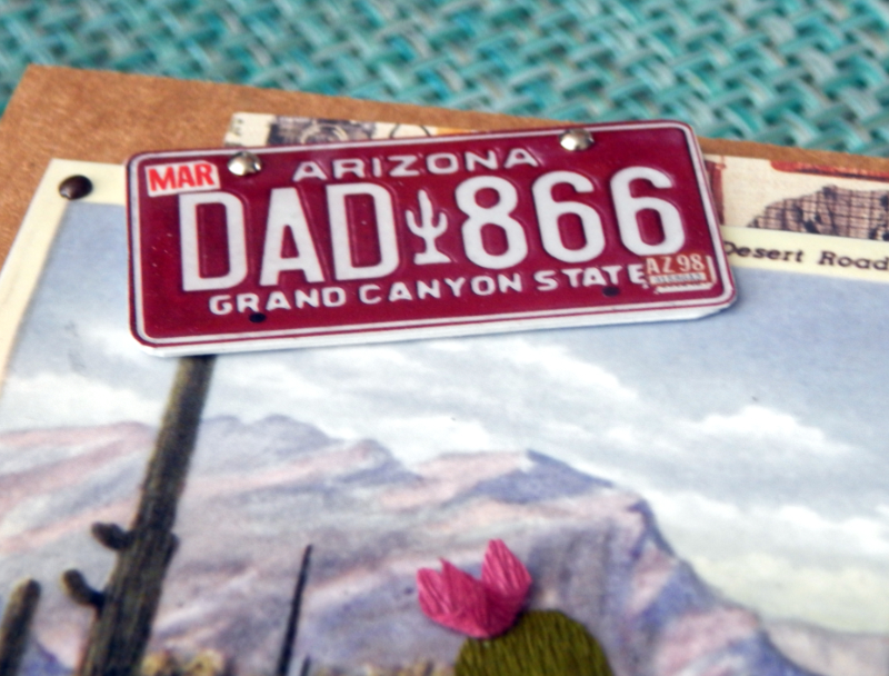 Dad license plate charm