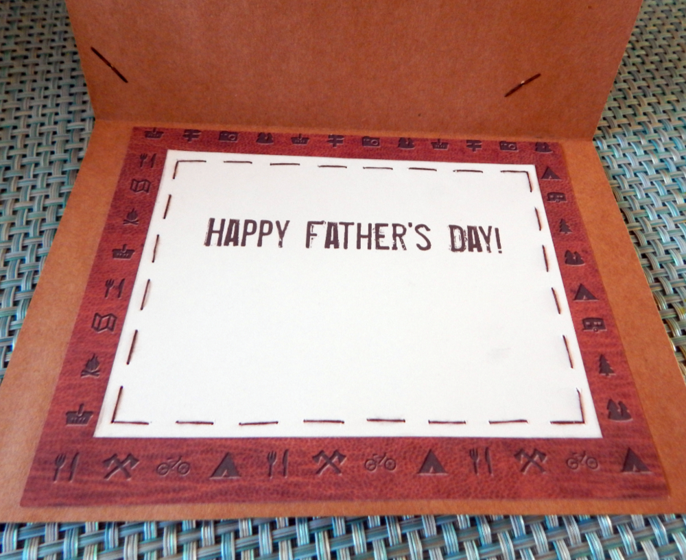 Finished interior of card