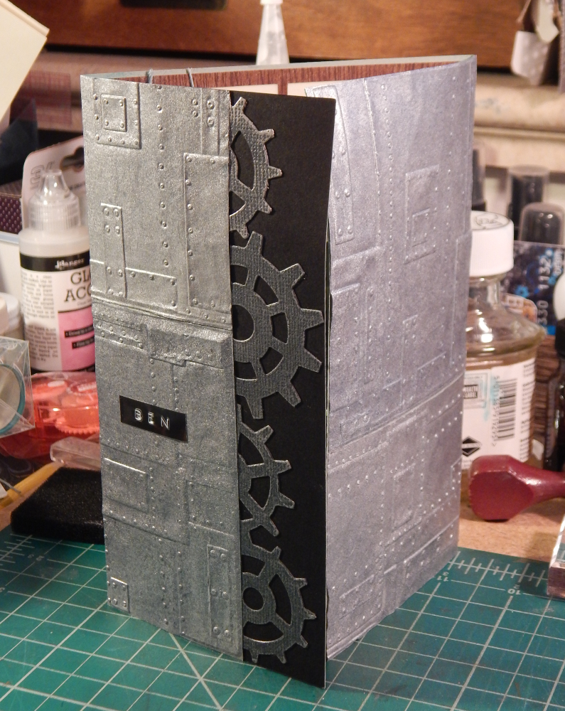 Finished front of plants and cats card