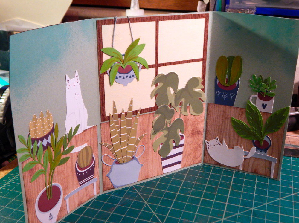 Finished plants and cats inside