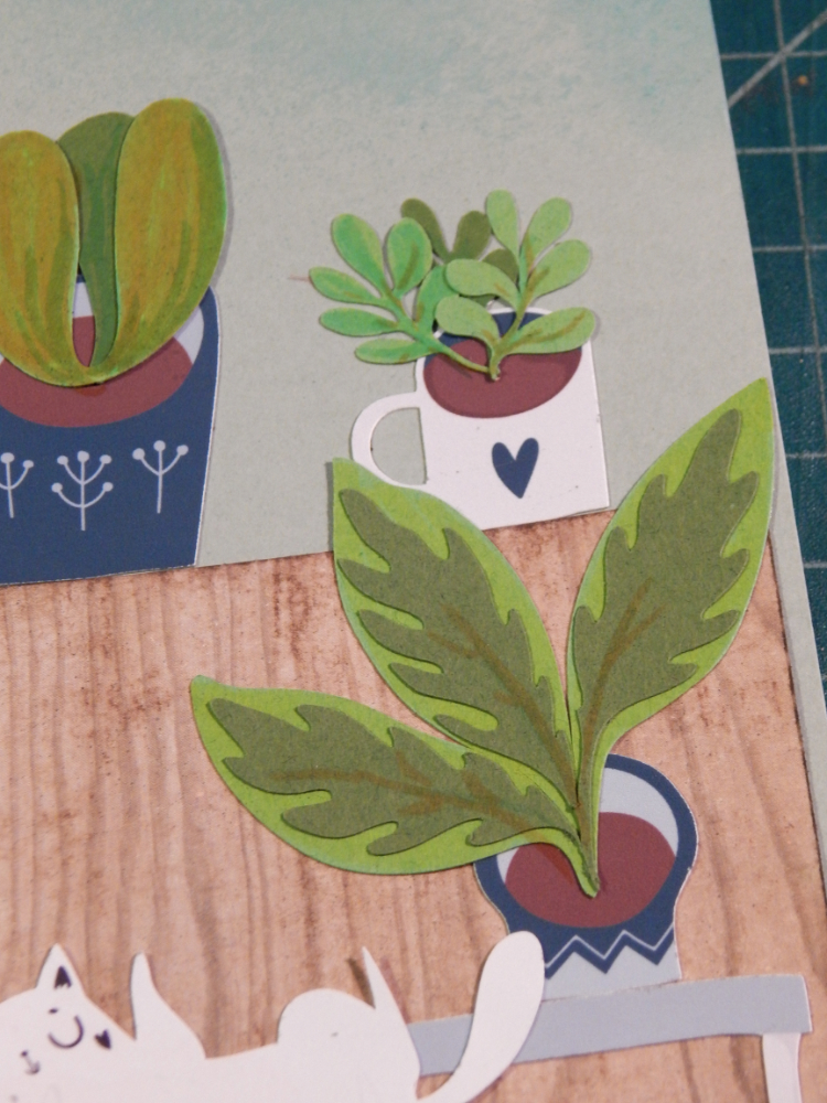 Detail of cardstock plants