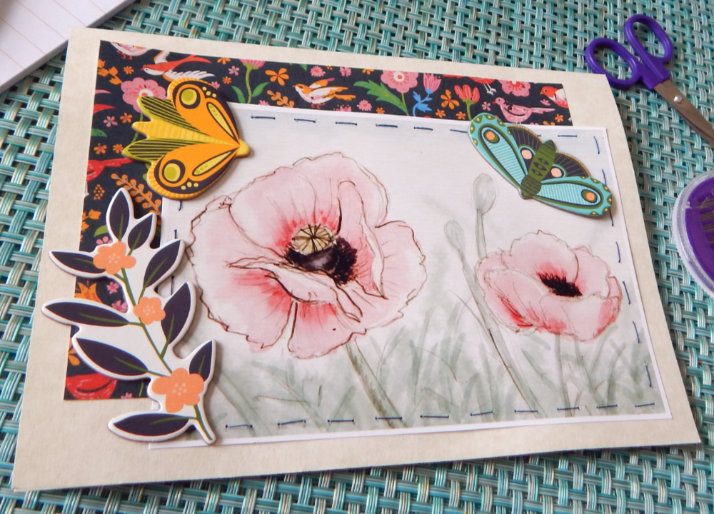 Finished poppy card