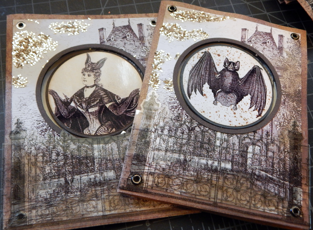 Bat woman and bat spinner card