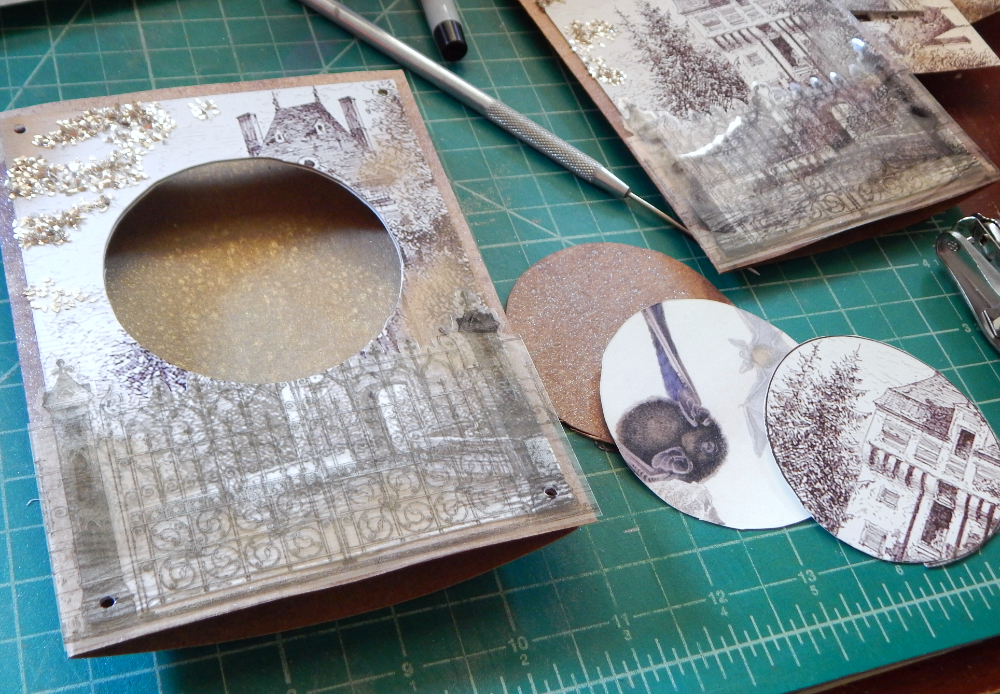 Cutting spinner opening on card