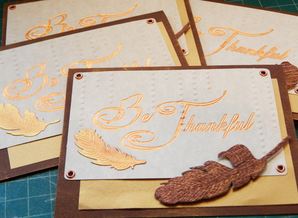 Finished Be Thankful Card