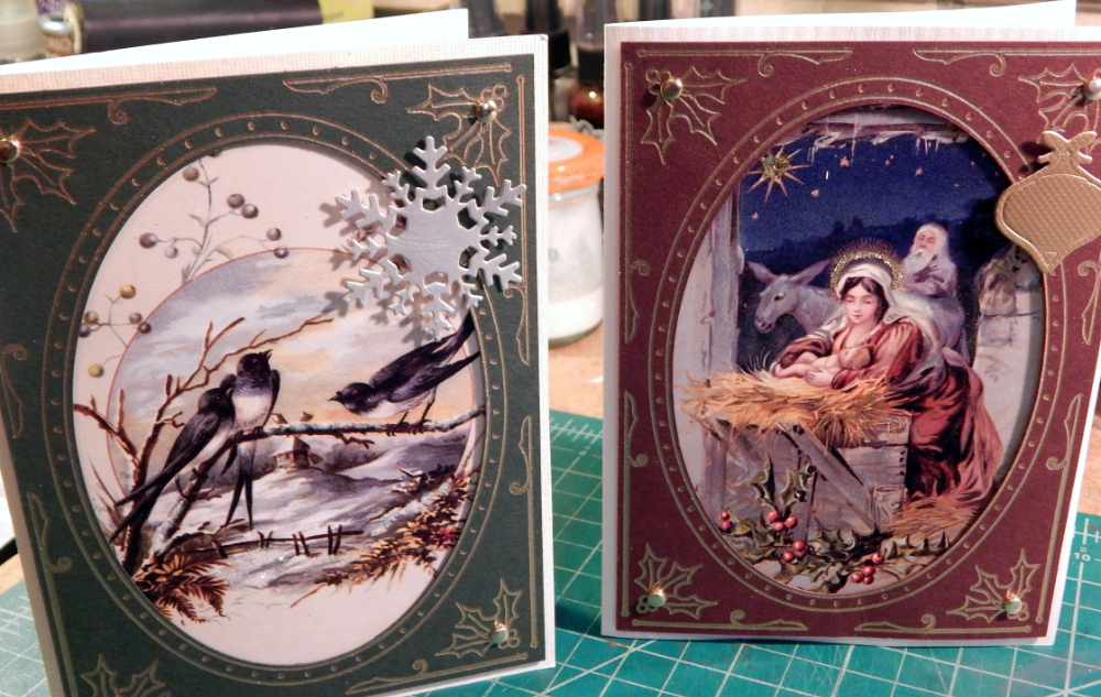 Finished Victorian Frame cards