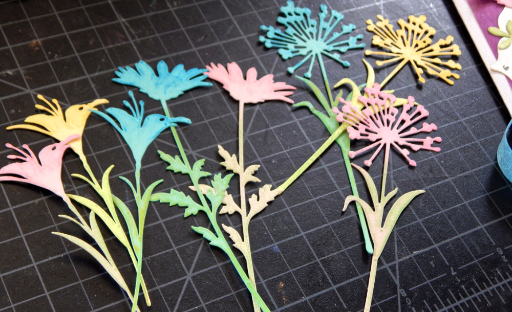 Die cut flowers