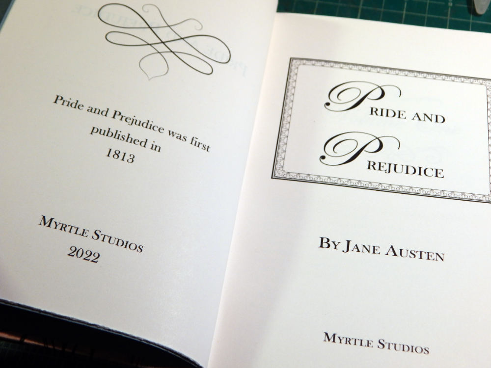 Front pages of Pride and Prejudice