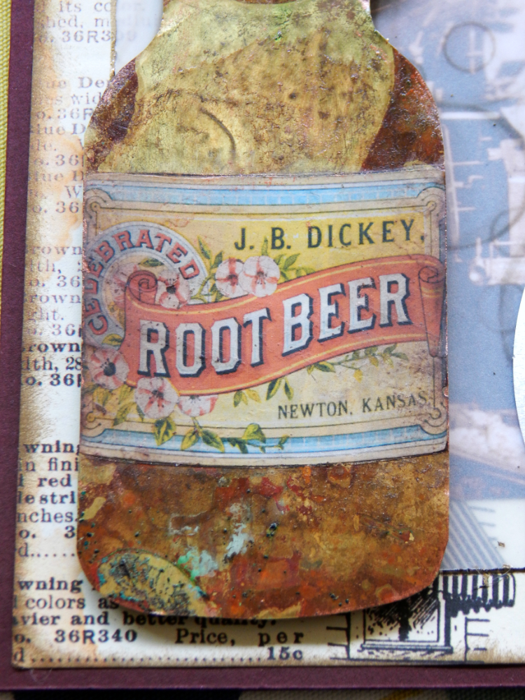 Root beer bottle detail