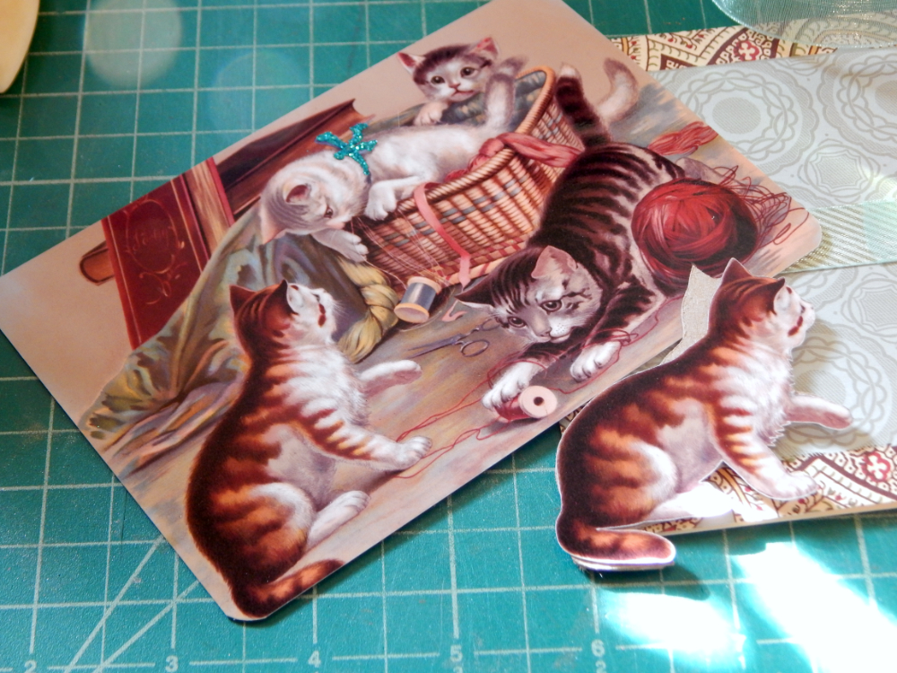 Vintage kitten image