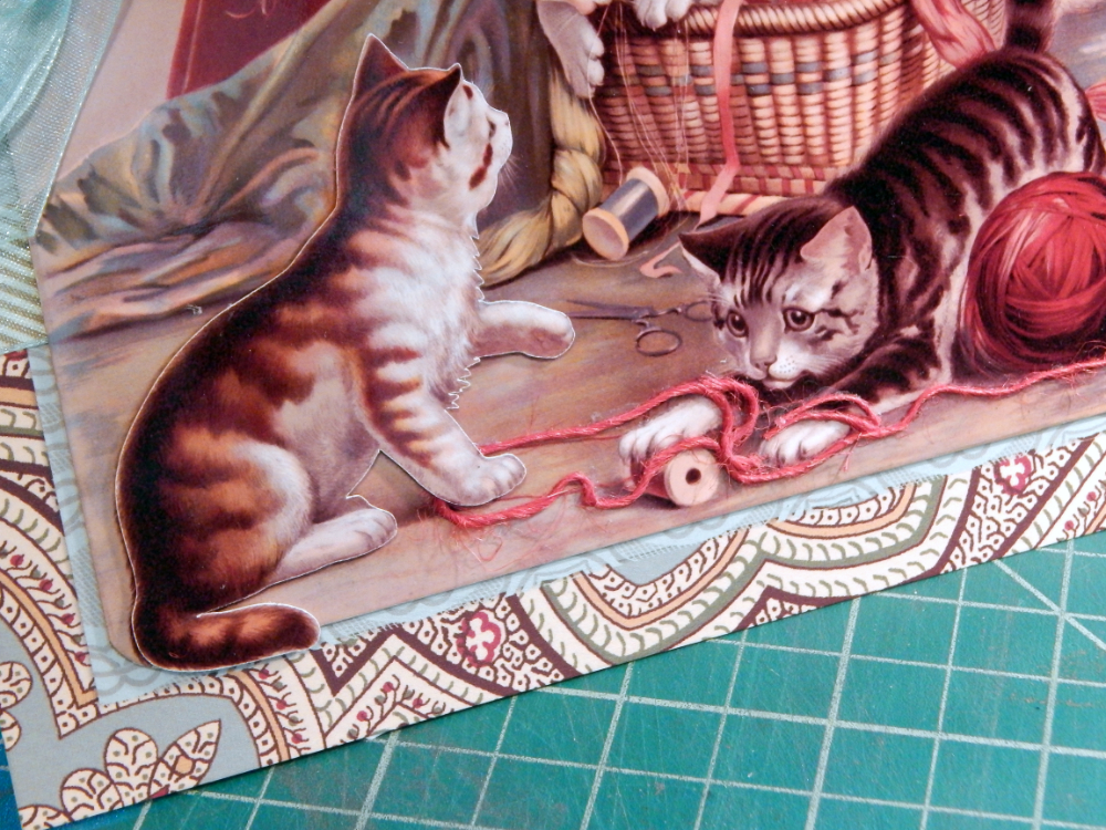 Detail of glued on string