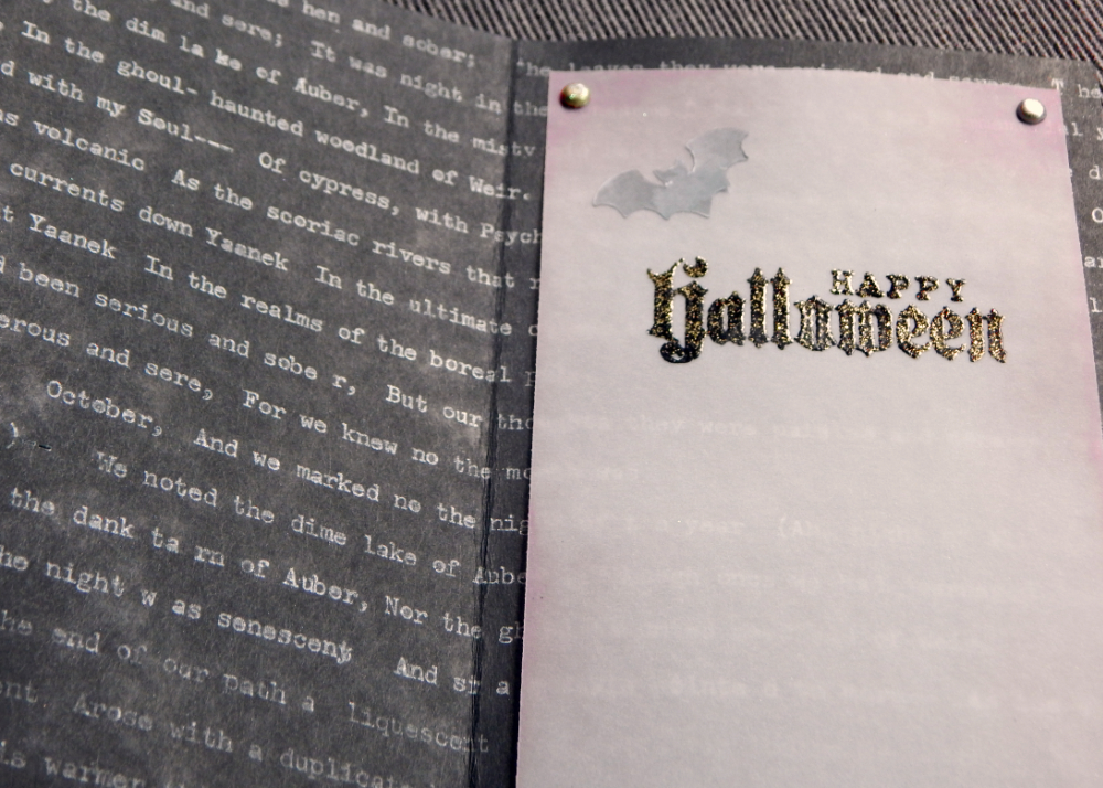 Inside of Bats and Spiderweb card