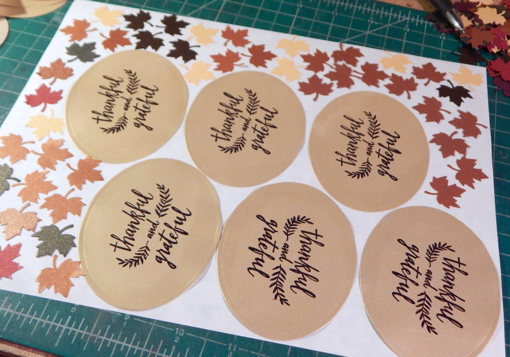 Shapes on sticky paper