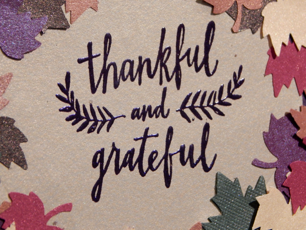 Thankful and Grateful stamp detail