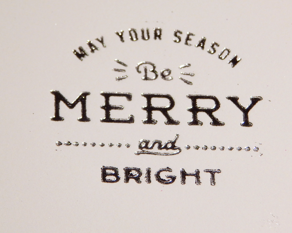 Detail of foiled greeting