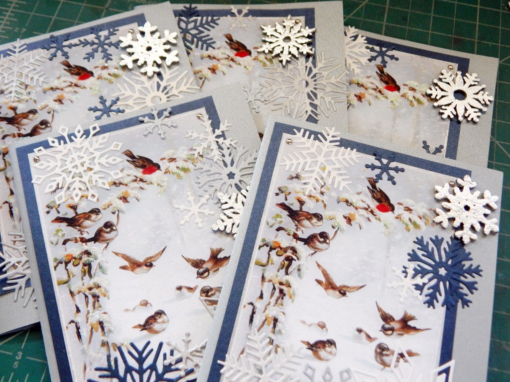 Finished group of cards