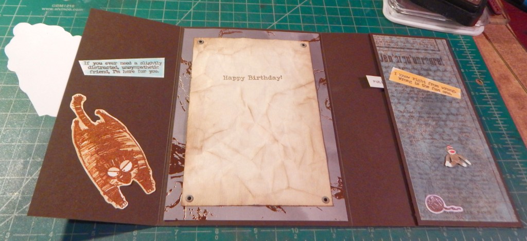 Both sides open of card