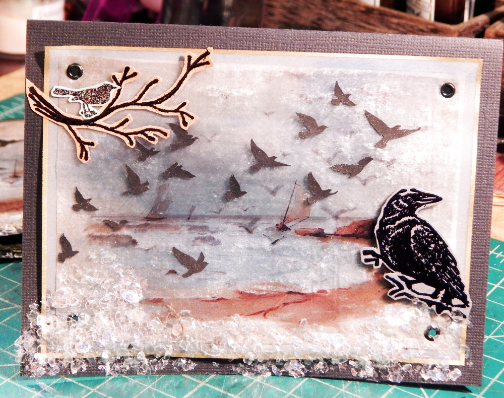 Finished The Birds card