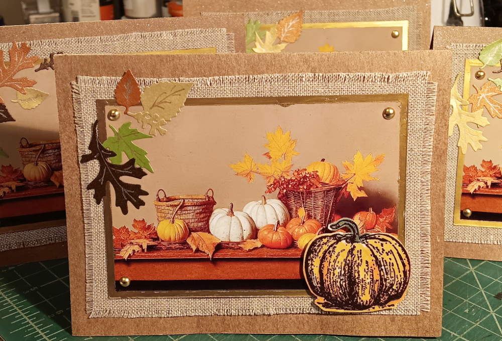 Finished pumpkin cards